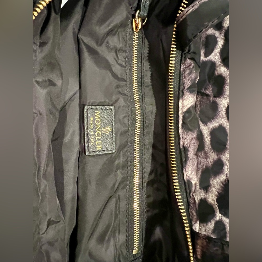 Moncler THERESE New With Tags Leopard Animal Print Purse Tote Shoulder Bag - Picture 9 of 13
